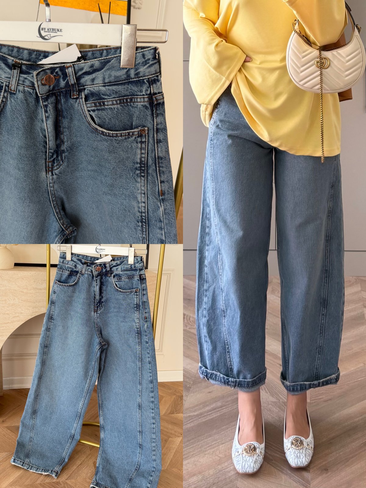 Yandan Dikiş Detaylı Kot Pantolon (545)