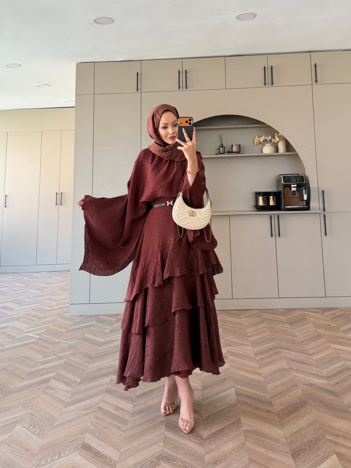 Yasmin Yarasa Kol Etekli Takım Bordo (4492)