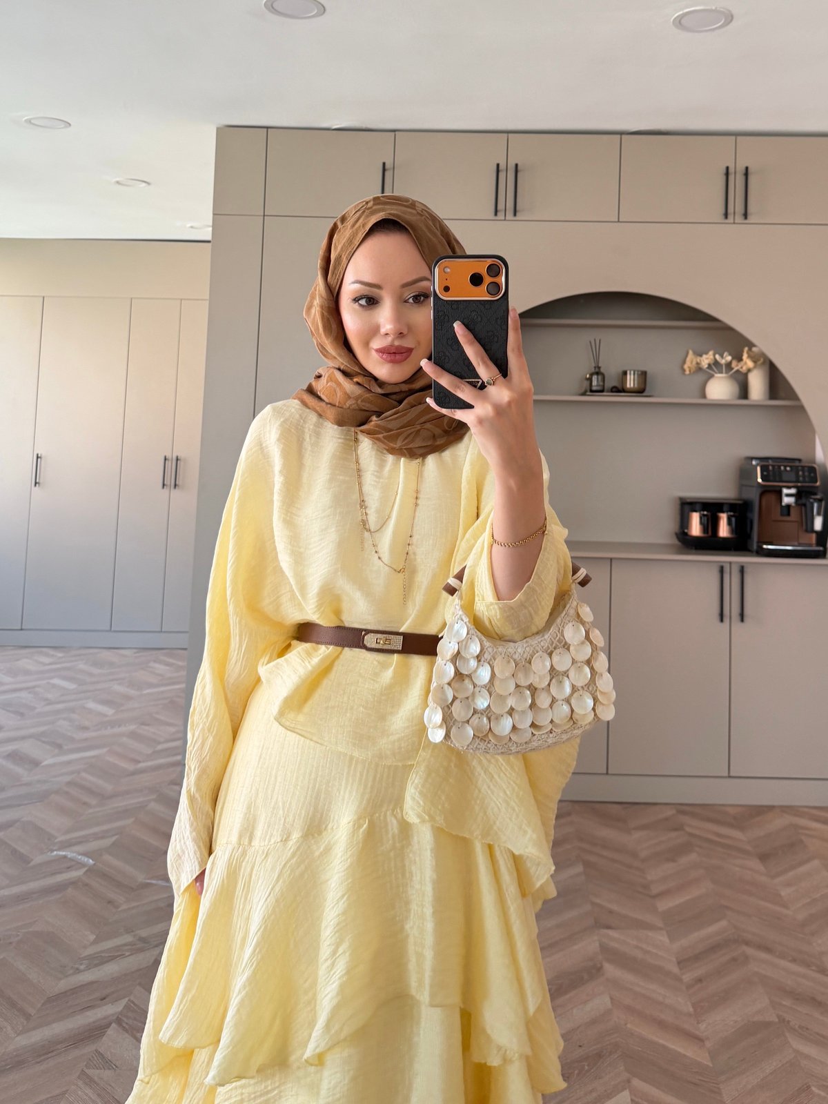 Yasmin Yarasa Kol Etekli Takım Sarı (4492)