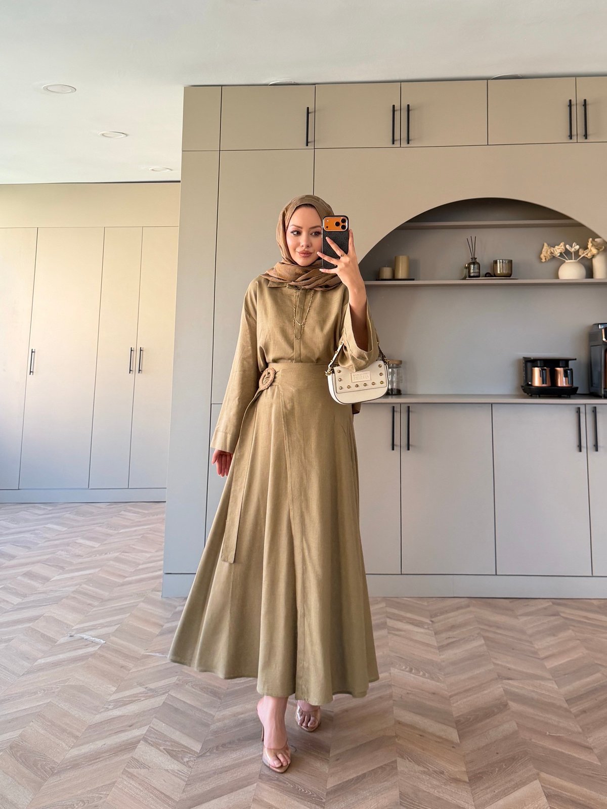 York Düğmeli Etekli Takım Haki (4498)