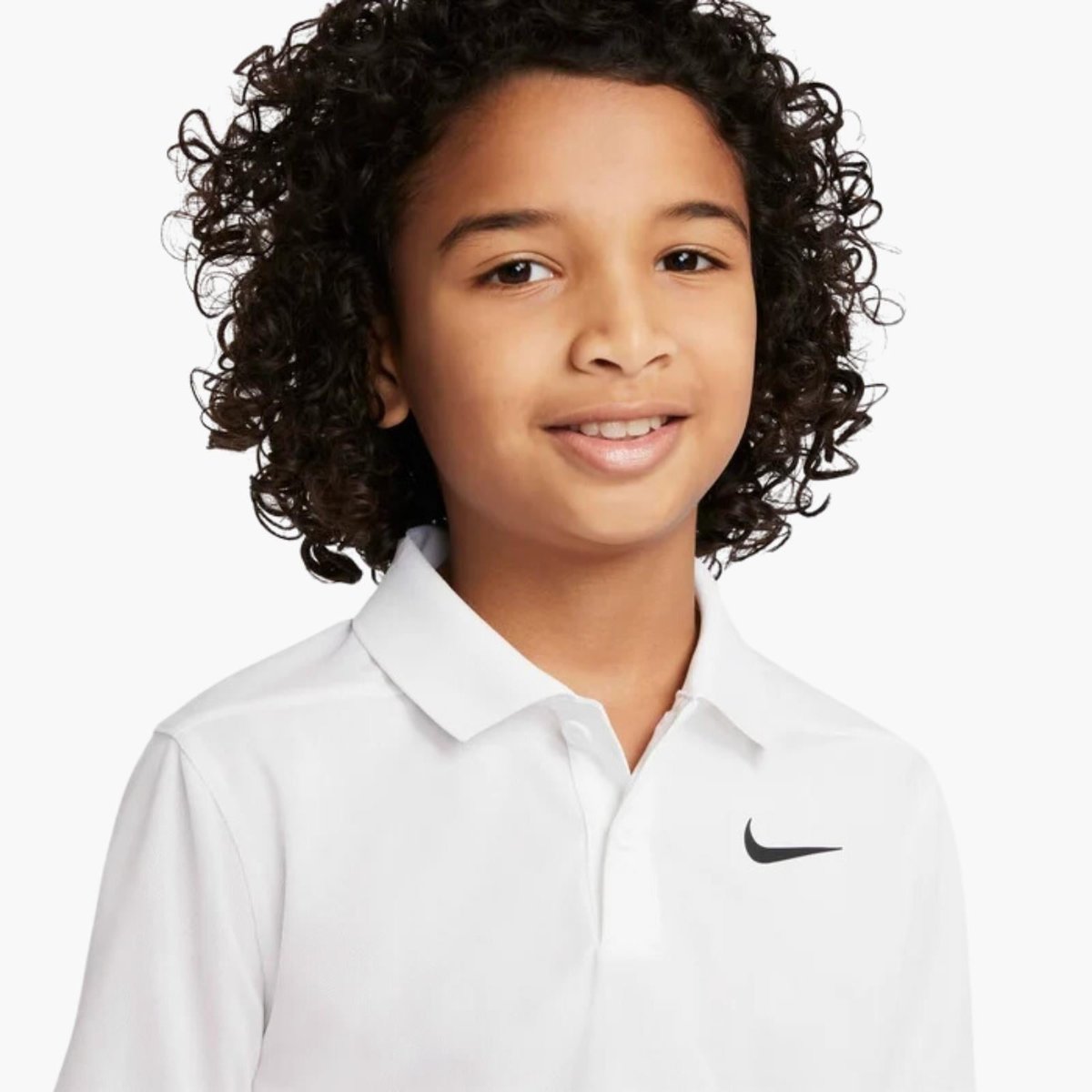 Nike Dri-FIT Victory Genç Çocuk Golf Polo Yaka T-Shirt - Beyaz