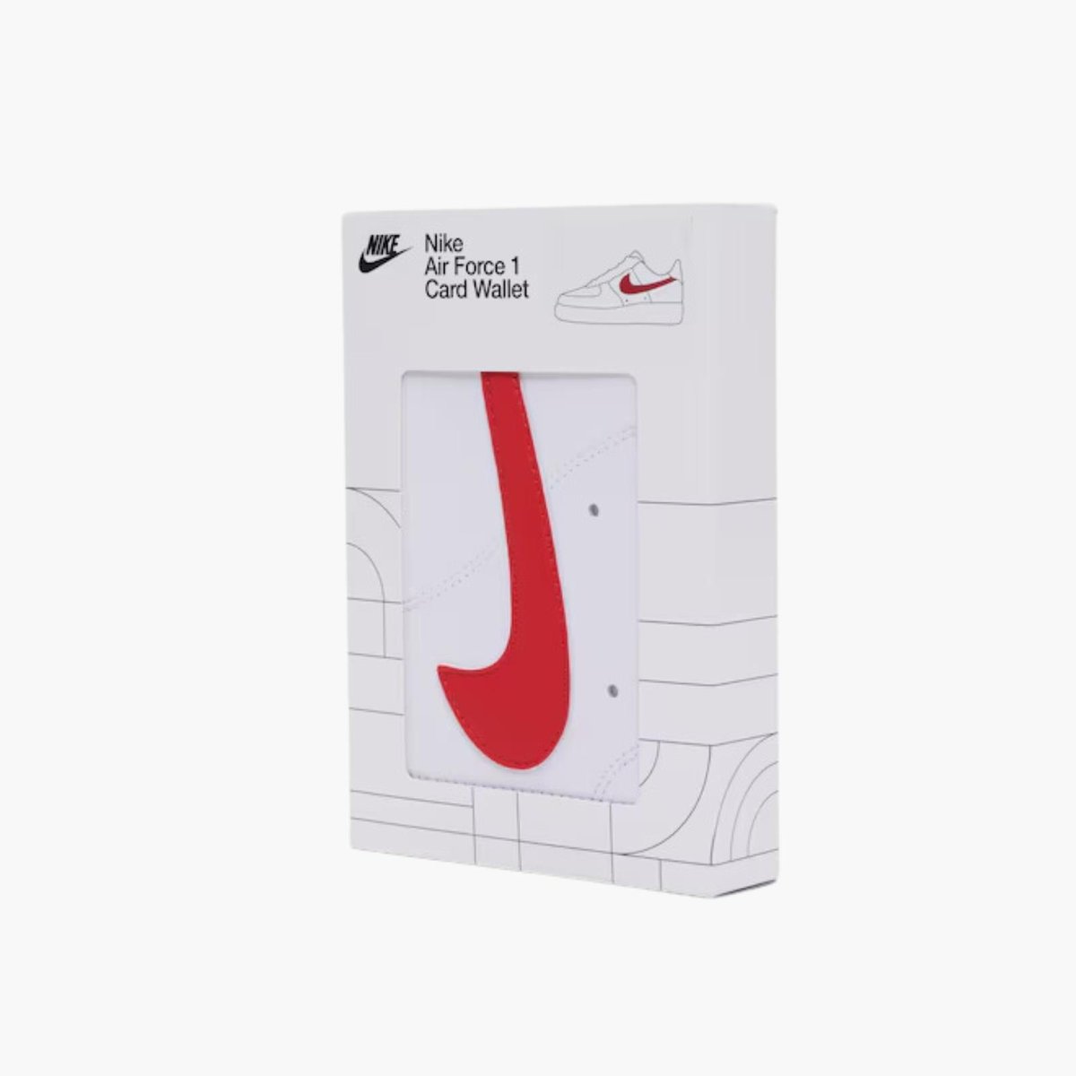 Nike Icon Air Force 1 Unisex Cüzdan - Beyaz/Kırmızı