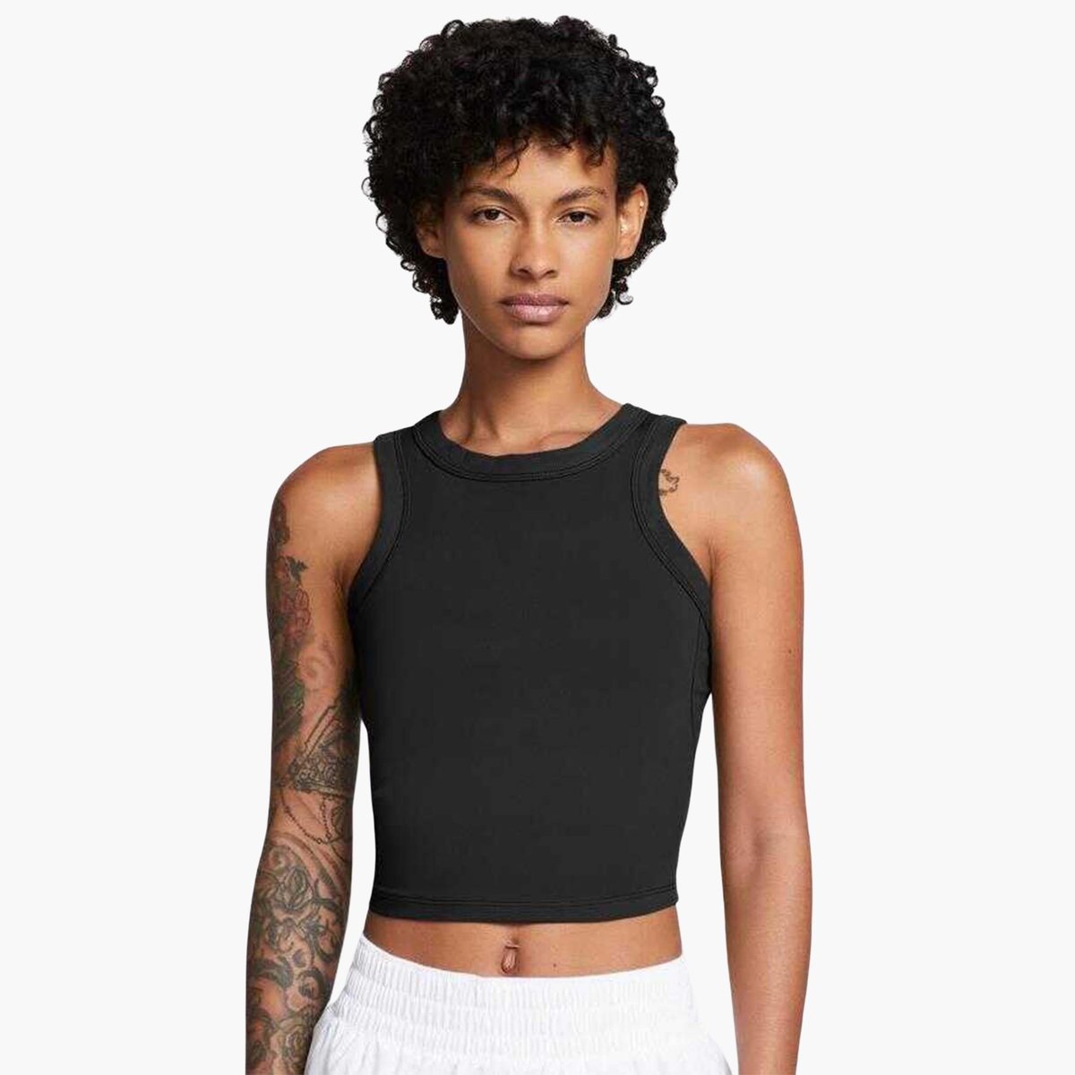Nike One Fitted Dri-FIT Crop Atlet - Siyah