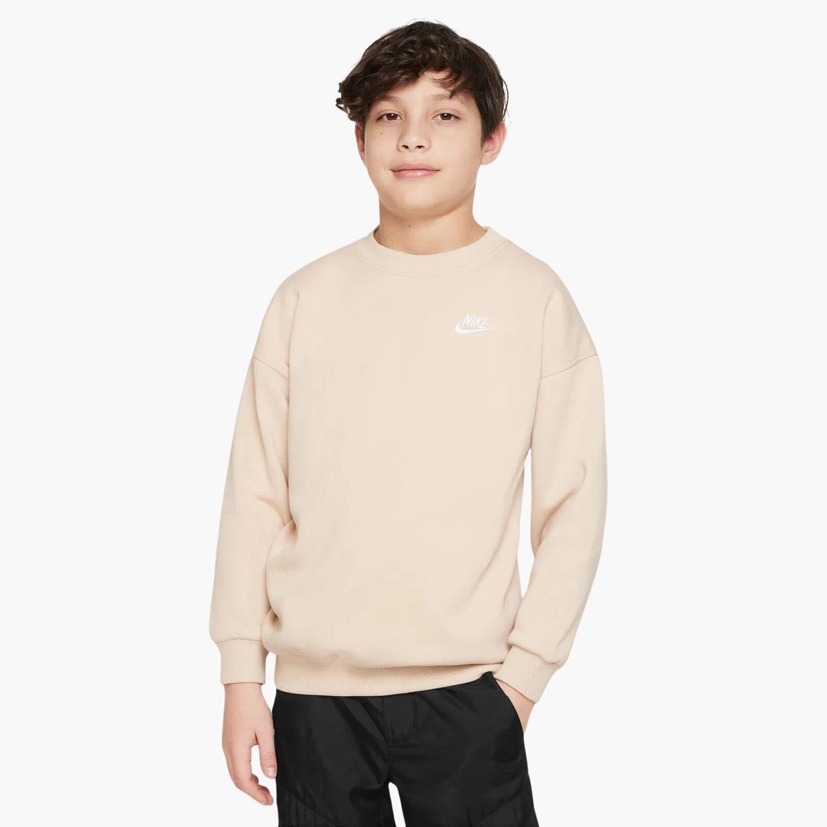 Nike Sportswear Club Fleece Genç Çocuk Sweatshirt - Krem
