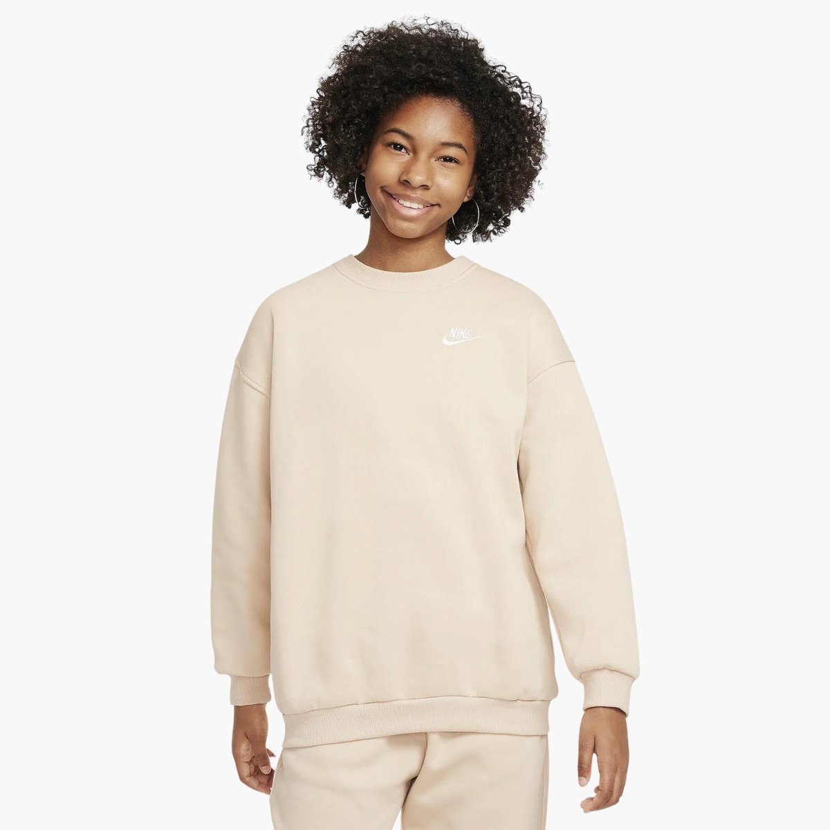 Nike Sportswear Club Fleece Genç Çocuk Sweatshirt - Krem