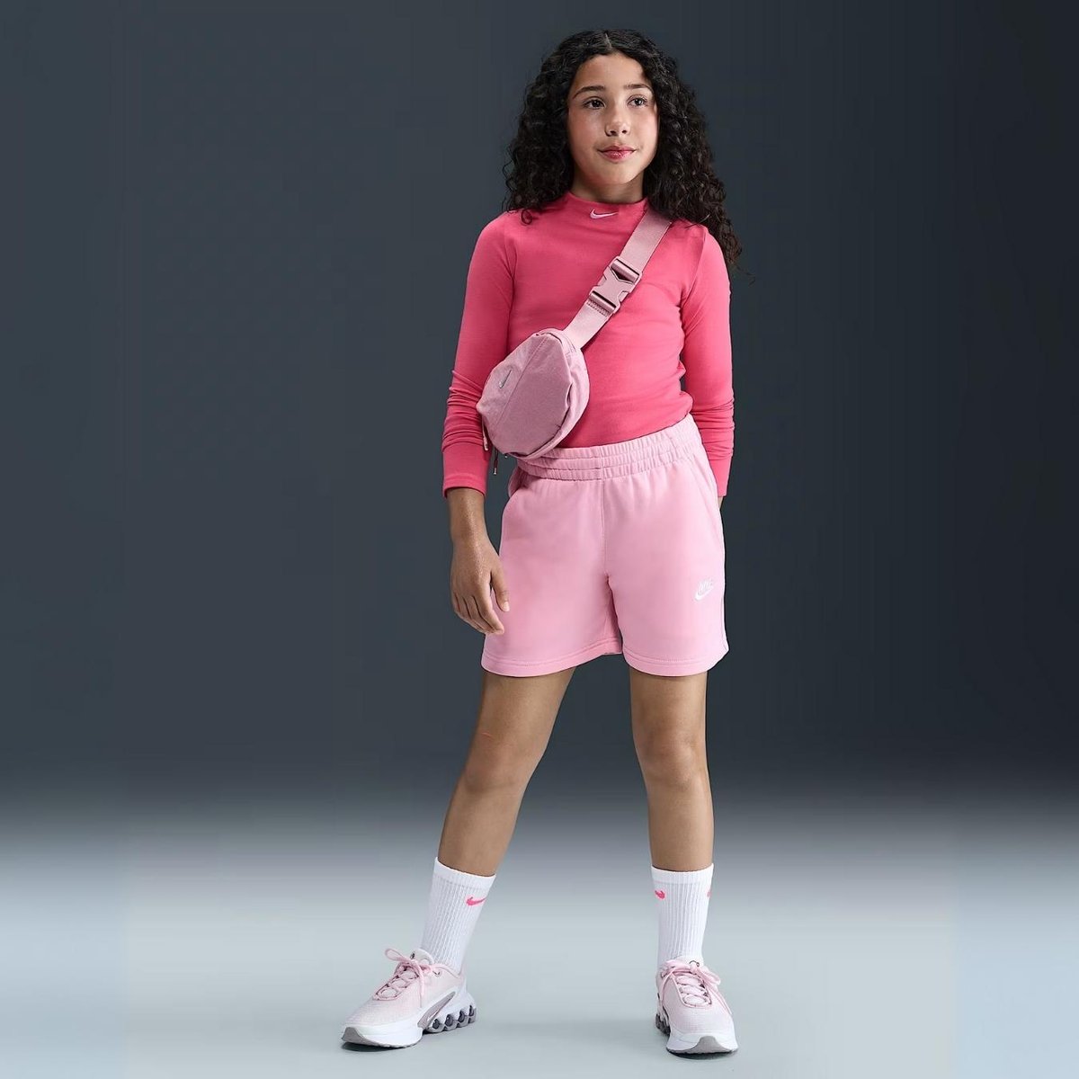 Nike Sportswear Club Fleece Genç Kız Örme Şort 13cm - Pembe