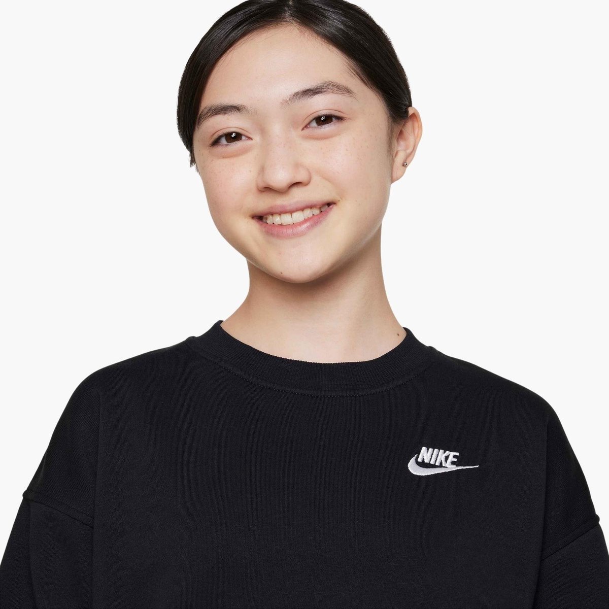 Nike Sportswear Club Fleece Genç Çocuk Sweatshirt - Siyah