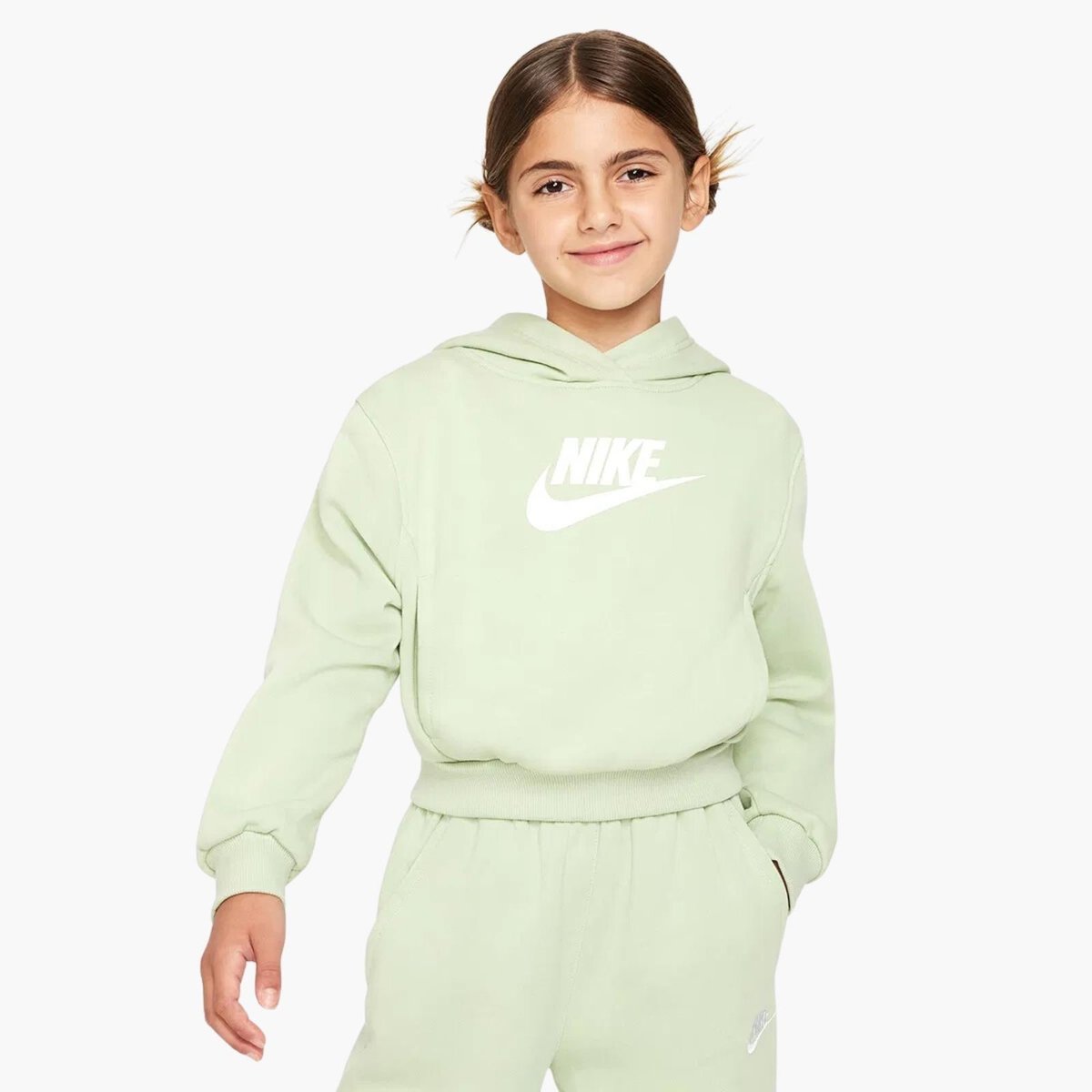Nike Sportswear Club Fleece Kız Çocuk Sweatshirt - Yeşil