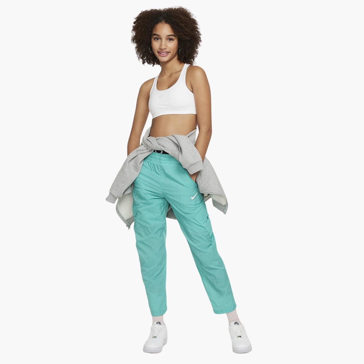 Nike Swoosh Genç Kız Spor Sütyeni - Beyaz