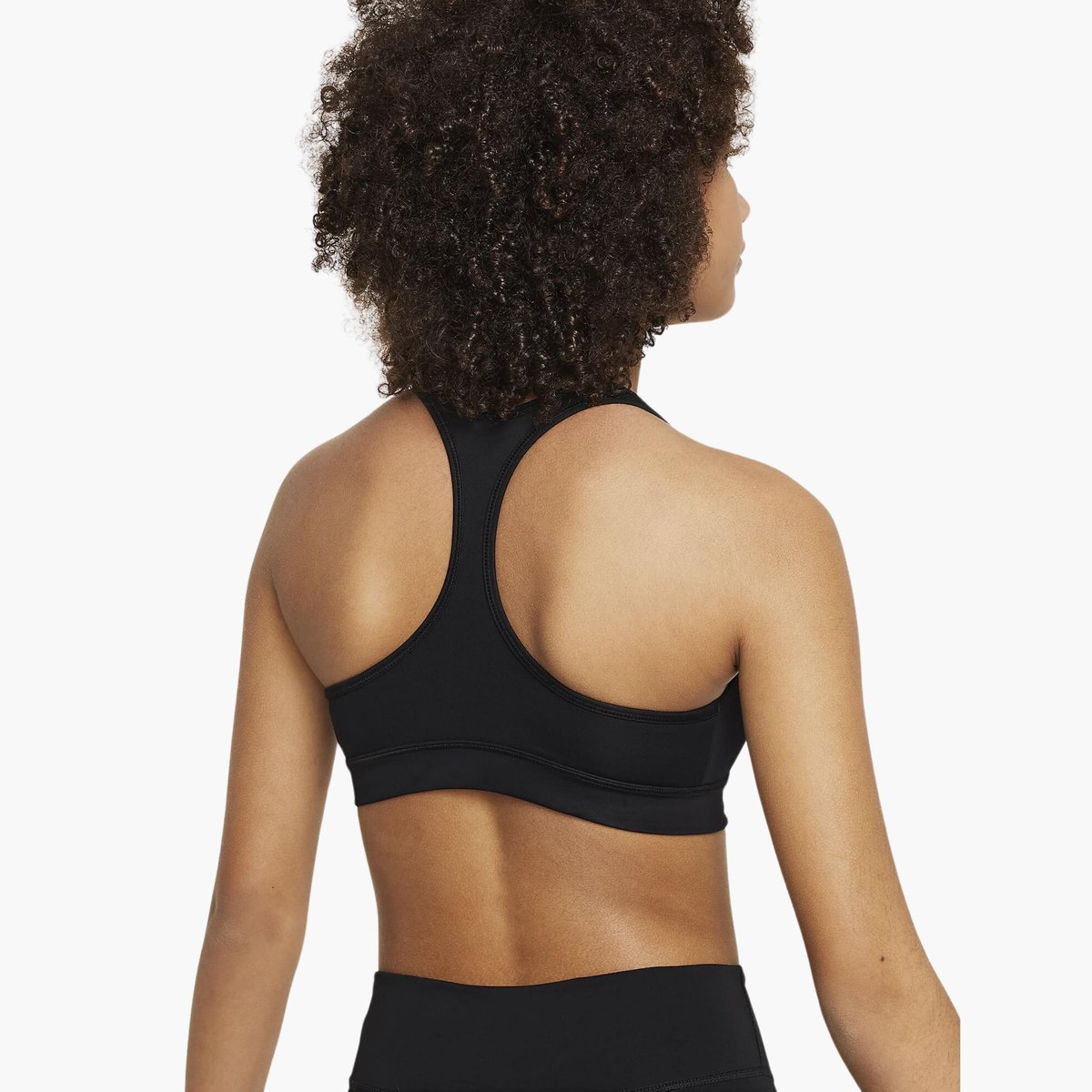 Nike Swoosh Genç Kız Spor Sütyeni - Siyah