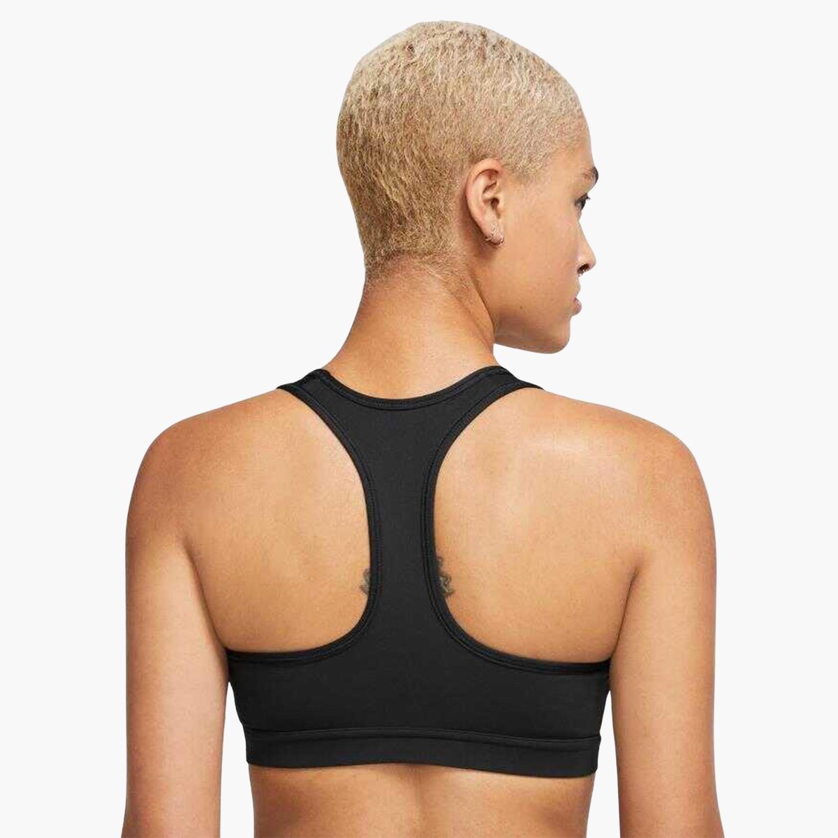 Nike Swoosh Medium Support Dolgulu Spor Sütyeni - Siyah