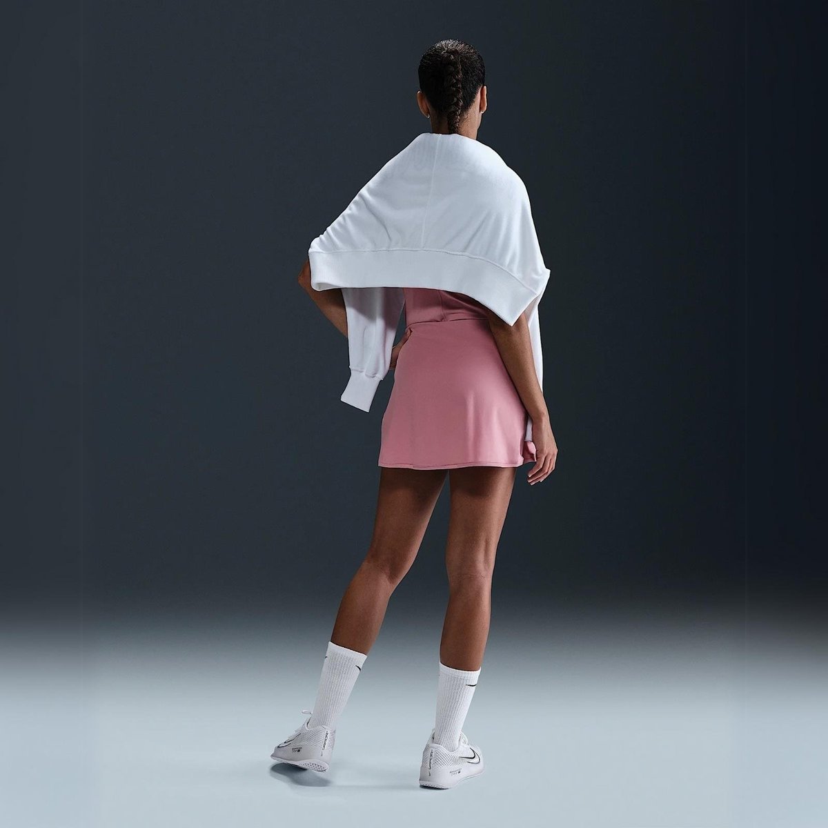 Nike Victory Dri-FIT Düz Tenis Eteği - Pembe