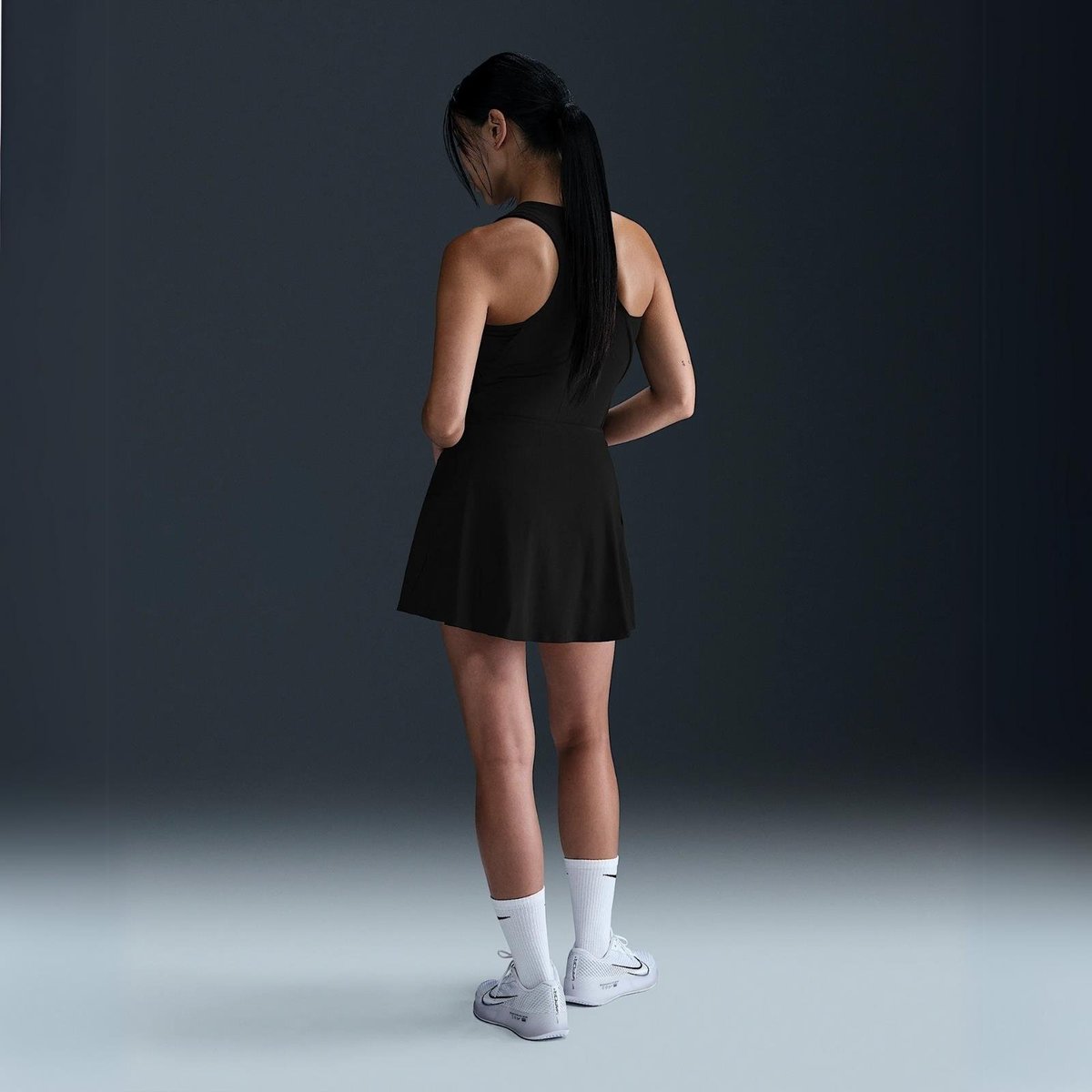 Nike Victory Dri-FIT Fırfırlı Tenis Eteği - Siyah