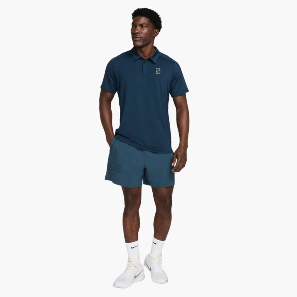 NikeCourt Advantage Dri-FIT Polo Yaka Tenis T-Shirt - Petrol