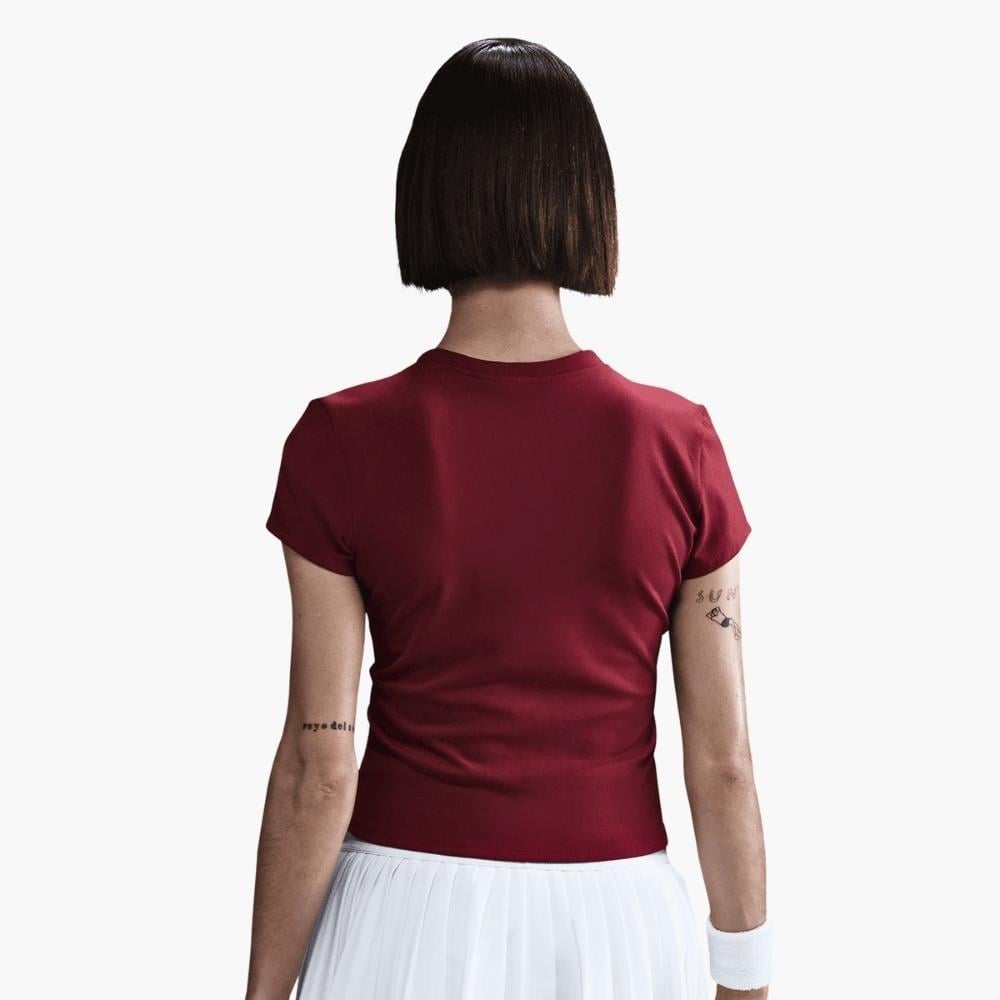 NikeCourt Advantage Dri-FIT Tenis T-Shirt - Kırmızı