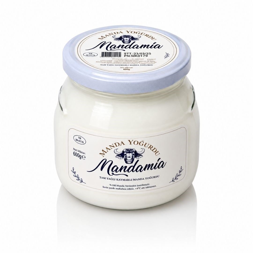 %100 Manda Yoğurt Cam Kase 600 gr - Mandamia