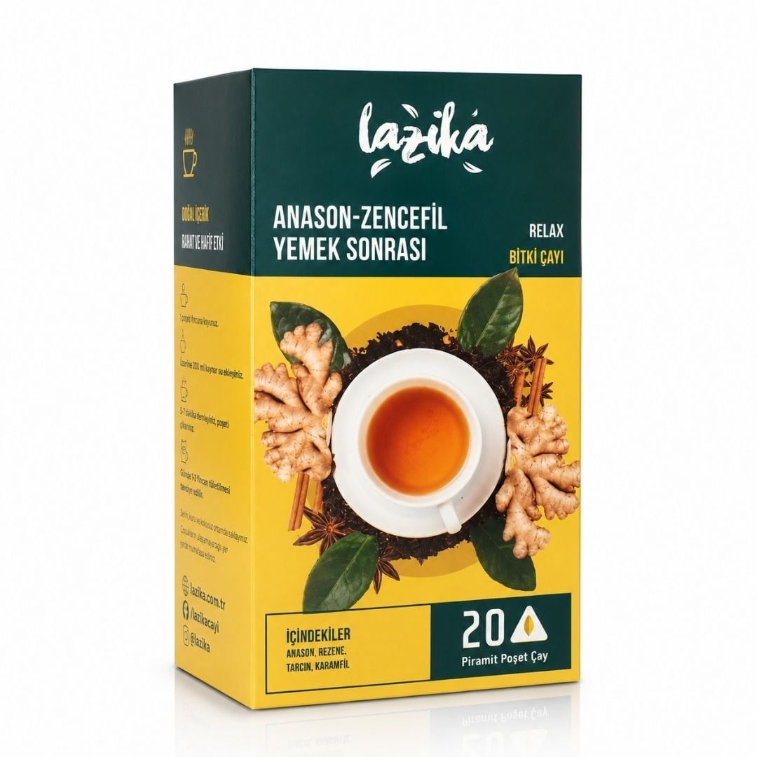Anason Zencefil Yemek Sonrası Bitki Çayı - Lazika