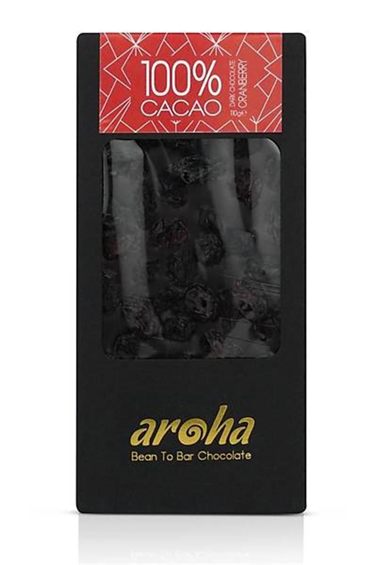 Aroha %100 Bitter Çikolata Turna yemişli 110 Gr