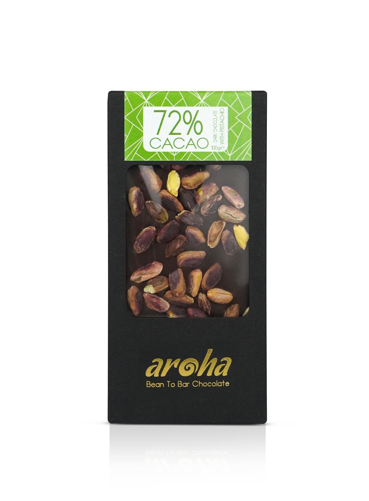 Aroha %72 Bitter Çikolata Antep Fıstıklı 100 Gr