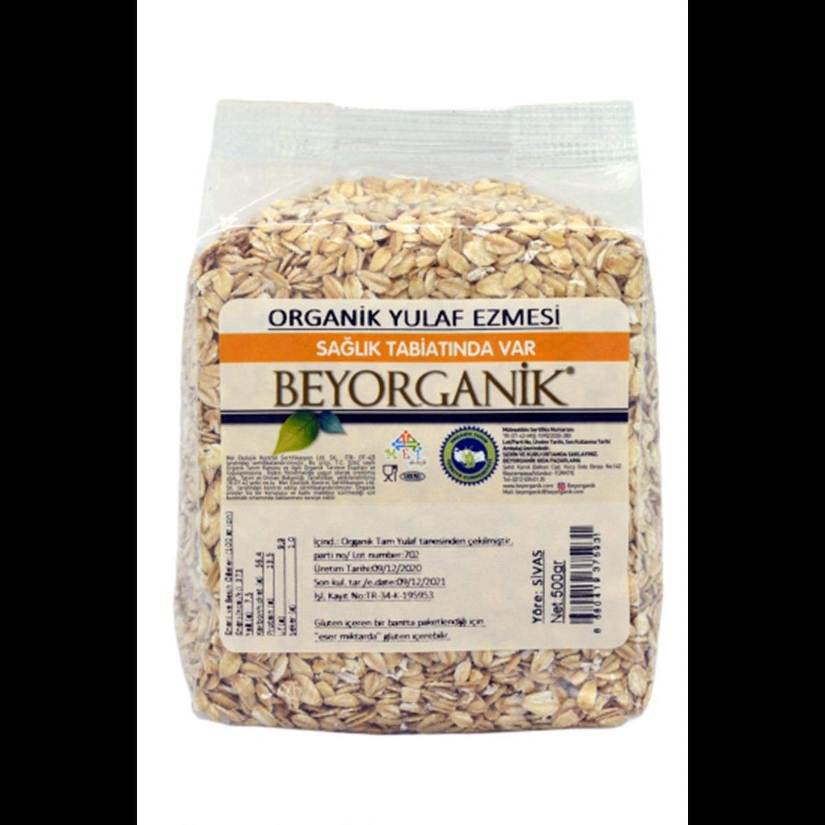 Beyorganik Organik Yulaf Ezmesi 500 Gr