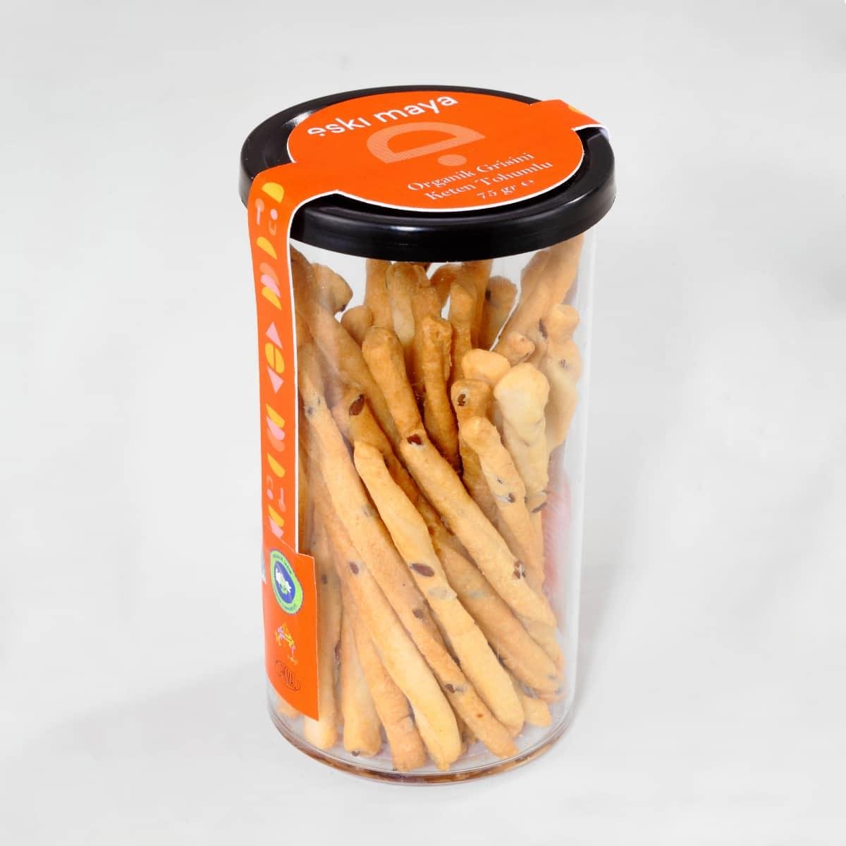 Eski Maya - Organik Keten Tohumlu Grisini 100 gr