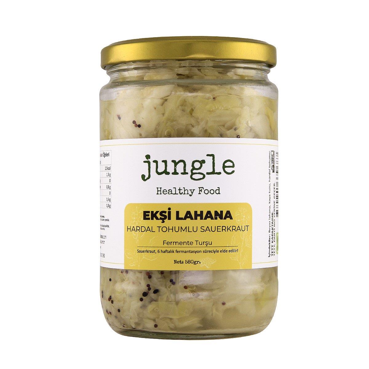 Jungle - Ekşi Lahana Sauerkraut - Hardal Tohumlu - 580 gr