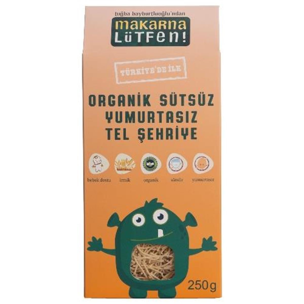 Makarna Lütfen Organik Sütsüz Yumurtasız Tel Şehriye 250 Gr