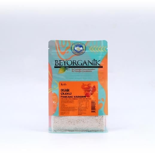 Organik Çilekli Pankek Karışımı 200gr - Beyorganik