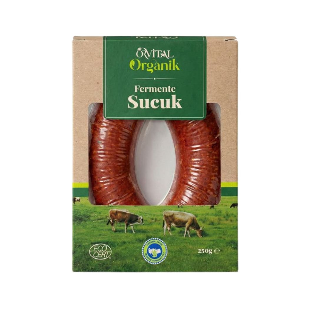 Organik Fermente Dana Sucuk 250 gr - Orvital