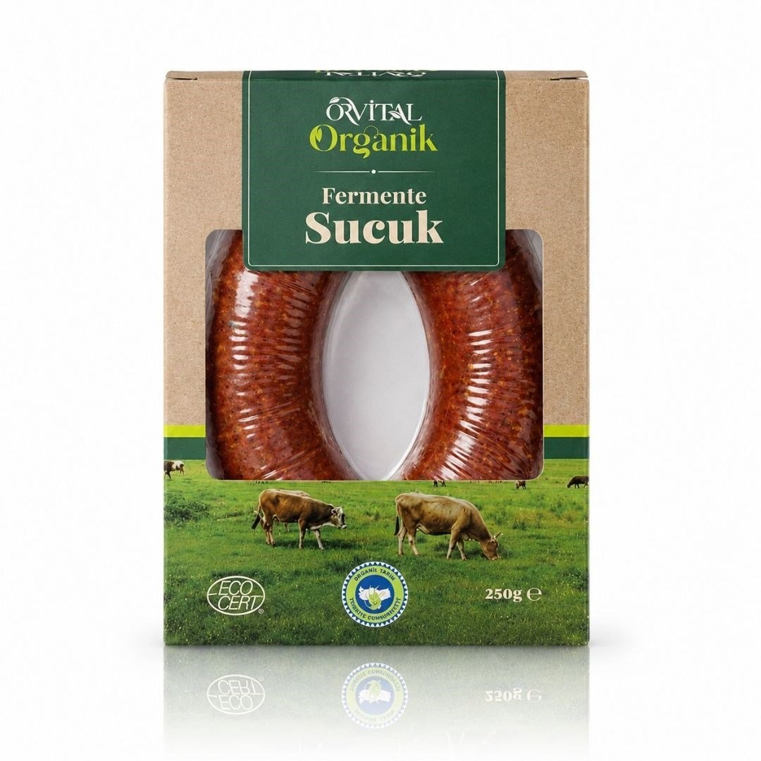 Organik Fermente Dana Sucuk 250 gr - Orvital