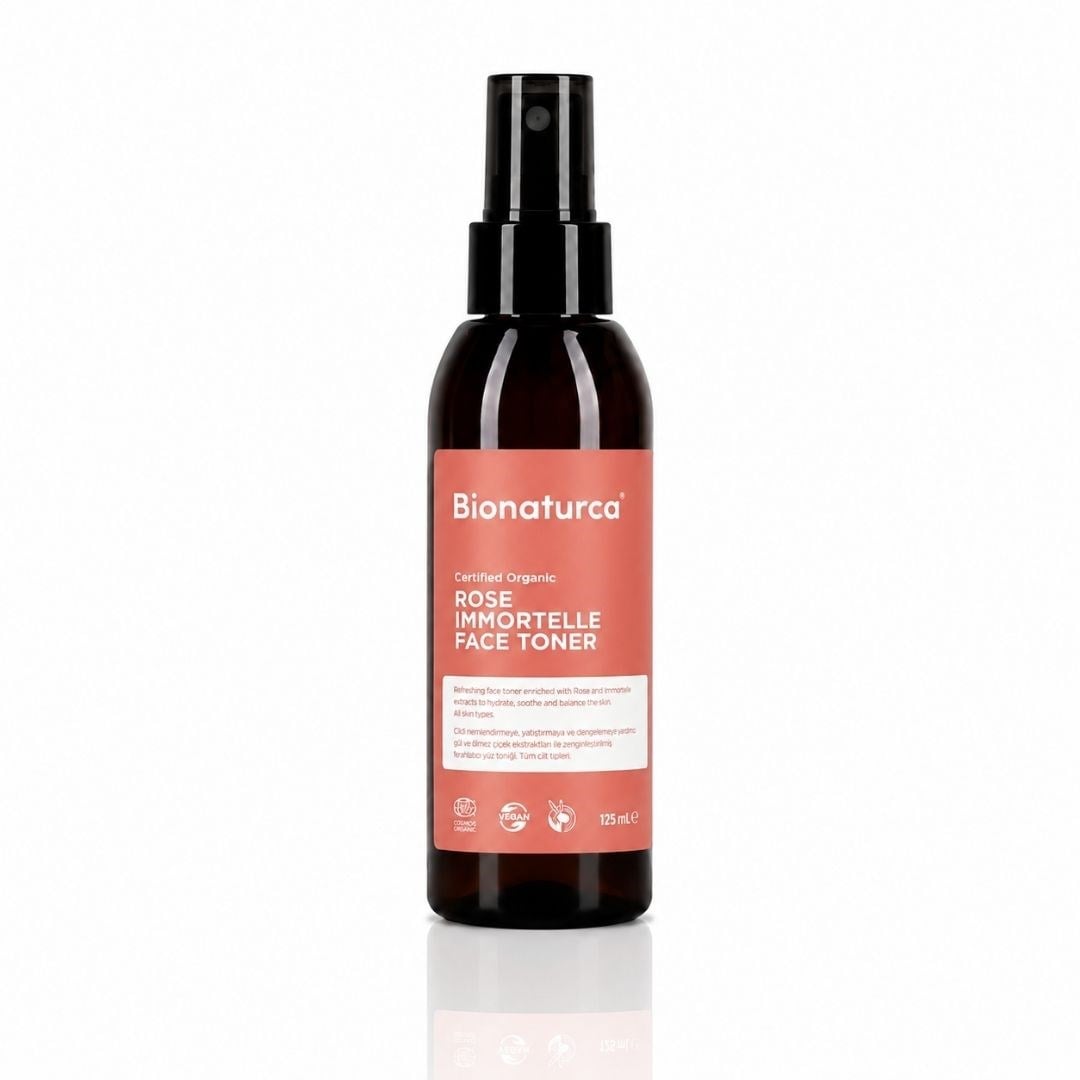 Organik Sertifikalı Gül & Ölmezçiçek Sıkılaştırıcı Toner 125 ml - Bionaturca