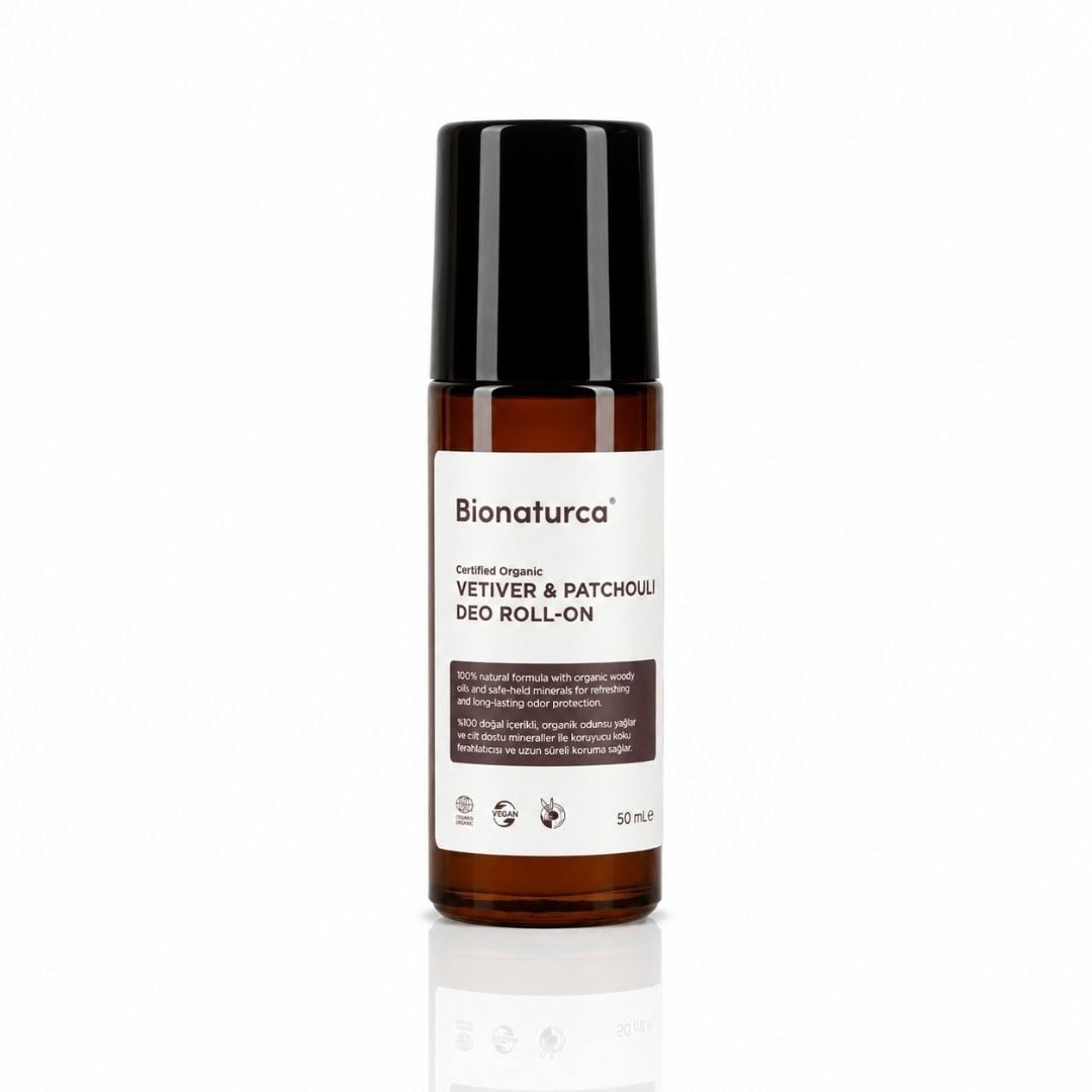 Organik Sertifikalı Vetiver & Paçuli Deo Roll-On 50 ml - Bionaturca