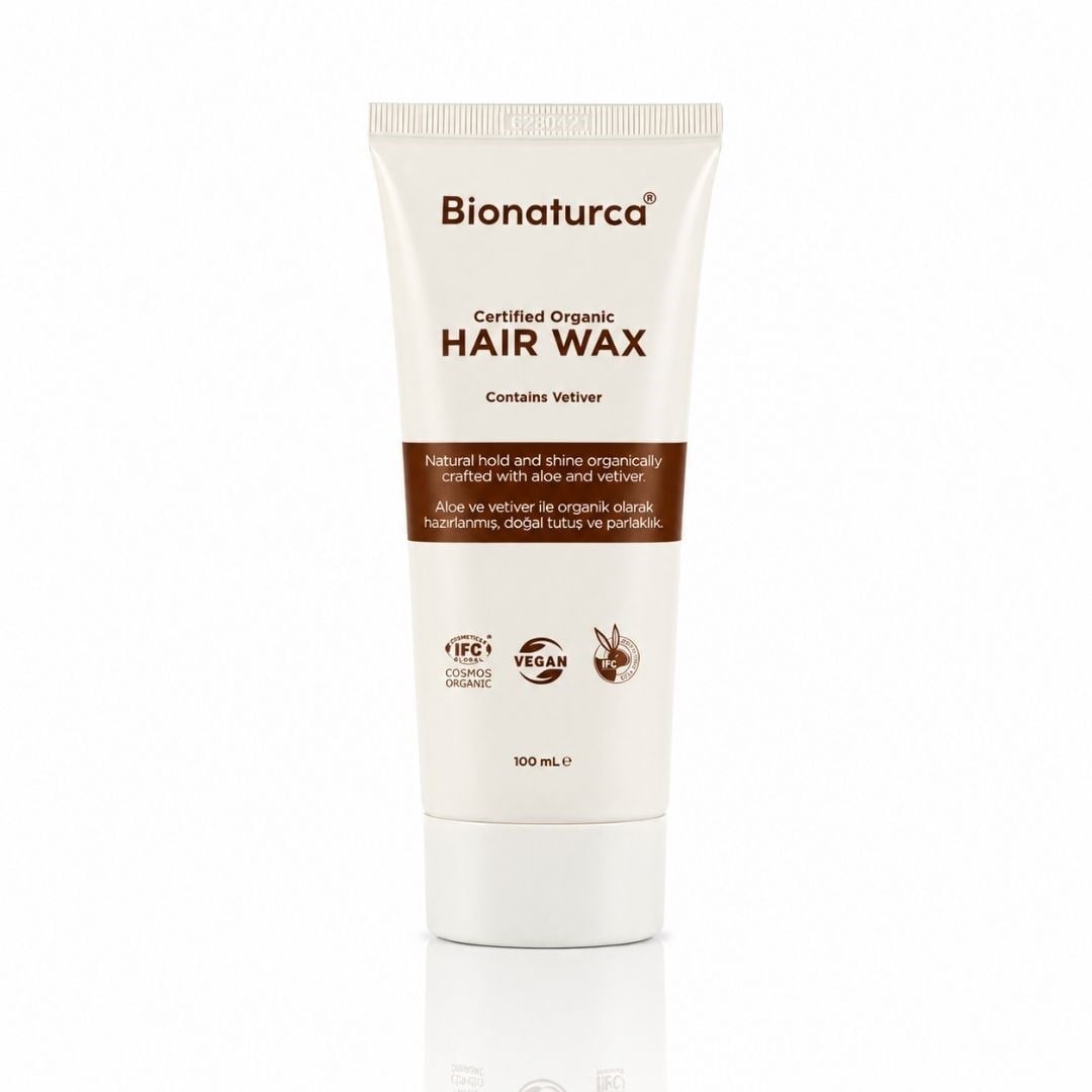 Organik Sertifikalı Vetiverli Saç Şekillendirici Bitkisel Wax 100 ml - Bionaturca