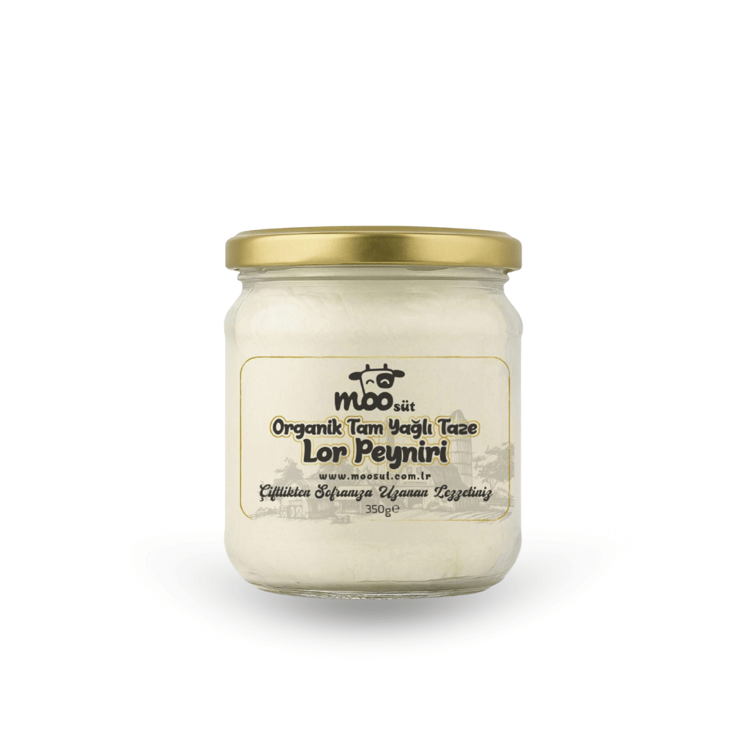 Organik Tam Yağlı Taze Lor Peynir 350 gr - Moo Süt