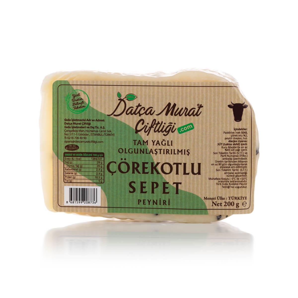 Tam Yağlı Çörekotlu Sepet Peyniri 200 gr
