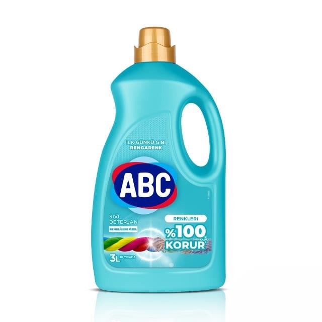 Abc Sıvı Çamaşır Bakım Renkliler 2700ml