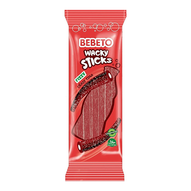 BEBETO WACKY STICKS COLA 180 GR