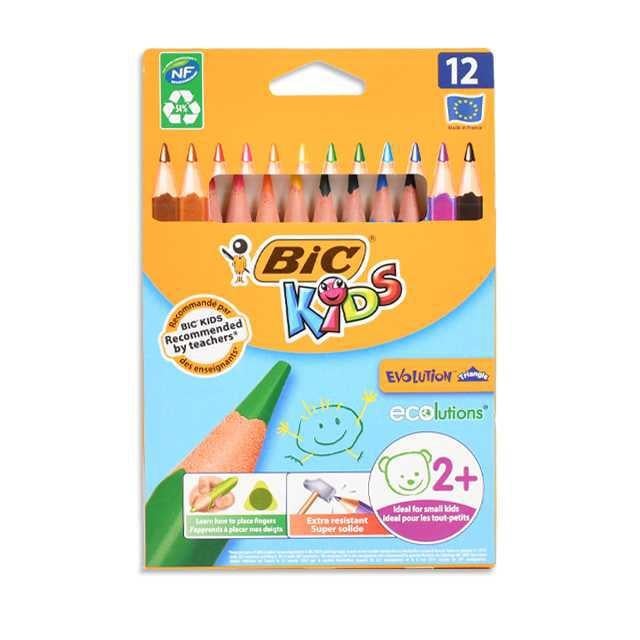Bic Üçgen Jumbo Kuru Boya 12 Renk