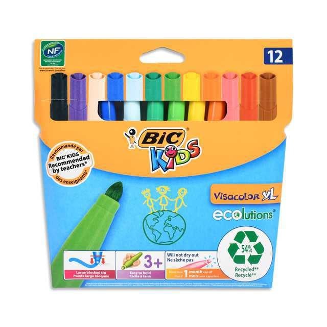 Bic Visa Yıkanabilir 12li Jumbo Keçeli Boya Kalemi