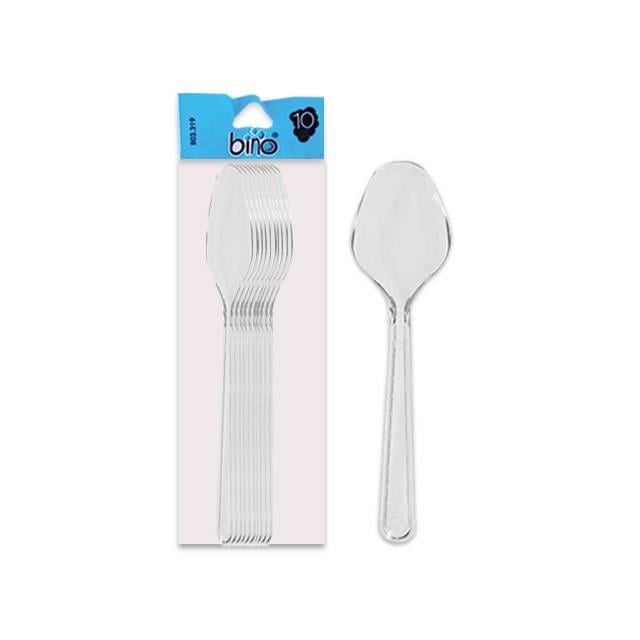 Bino 321 Plastik Şeffaf Lüx Büyük Kaşık 10lu