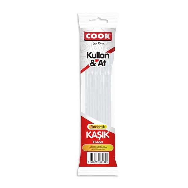 Cook Lüks Plastik Kaşık 10 lu