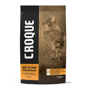 Croque Yetişkin Kedi Maması Tavuklu 1,5 kg