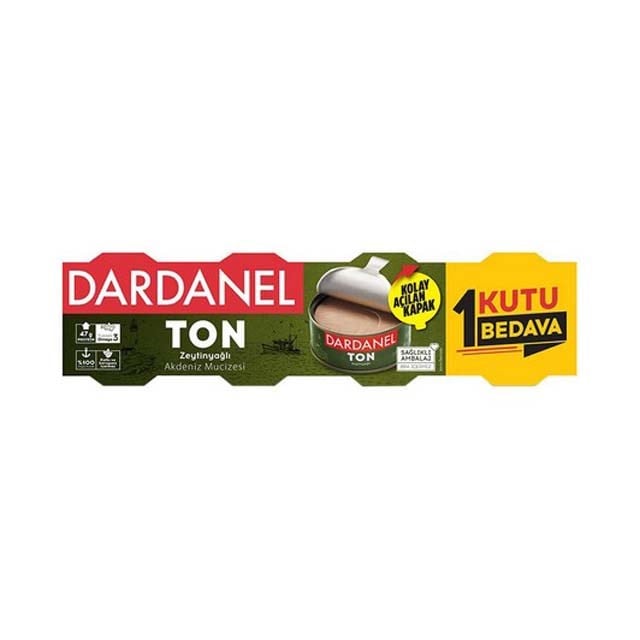 Dardanel Ton Zeytinyağlı 3x75gr + Sardalye 125gr