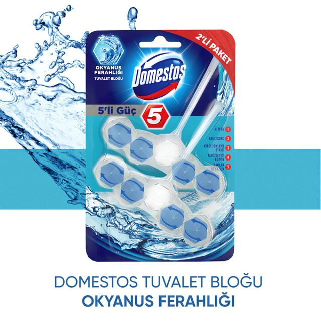 Domestos Wc Blok Duo Okyanus 5li