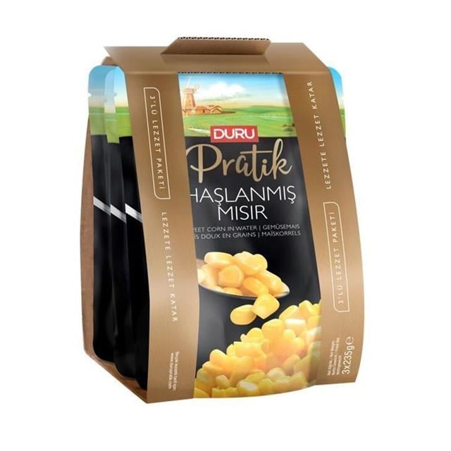 Duru Pratik Haşlanmış Mısır 3*235 gr