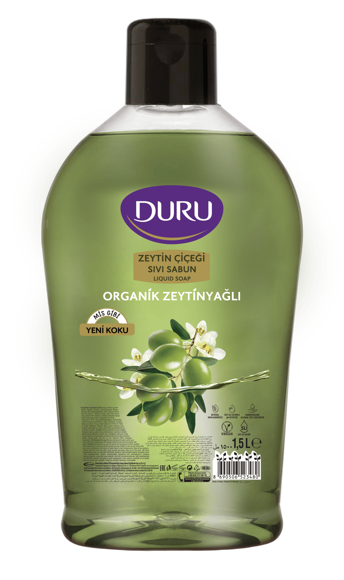 Duru Sıvı Sabun Zeytinyağlı 1,5lt