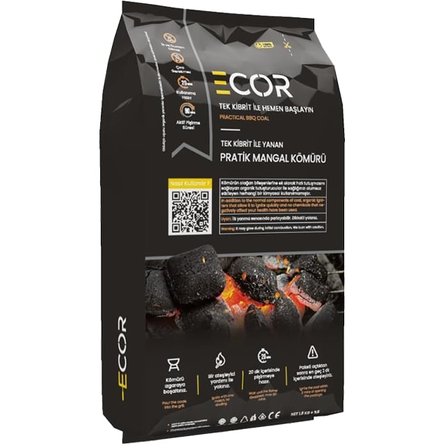 Ecor 1,5 Kg Pratik Mangal Kömürü