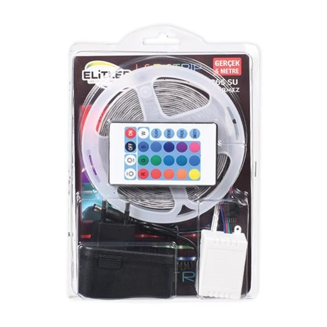 Elit Şerit Led 5mt Rgb Kumandalı Tek Çipli
