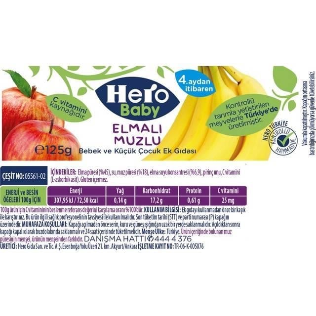 Hero Baby 5561-2 Elma Muz 125 Gr