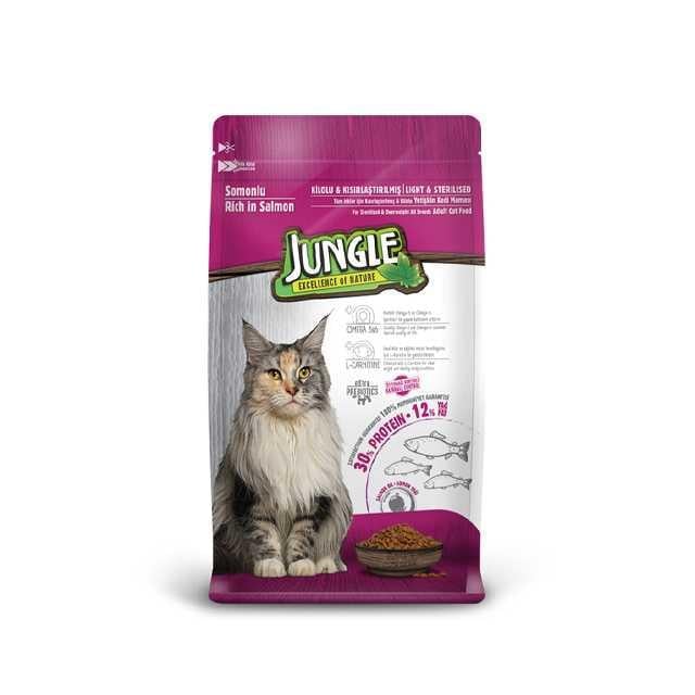 Jungle Kısır Kedi Maması Somonlu 500 gr